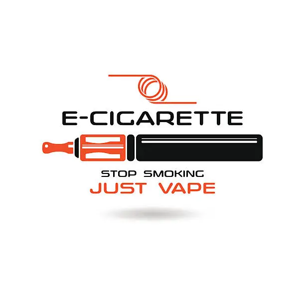 Vector illustration of E-cigarette emblem