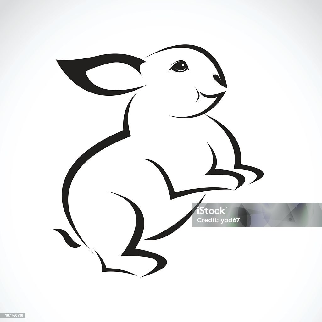 Vector Hd Rabbit Vector Image Of An Rabbit Design On White Background Stock Illustration ...
