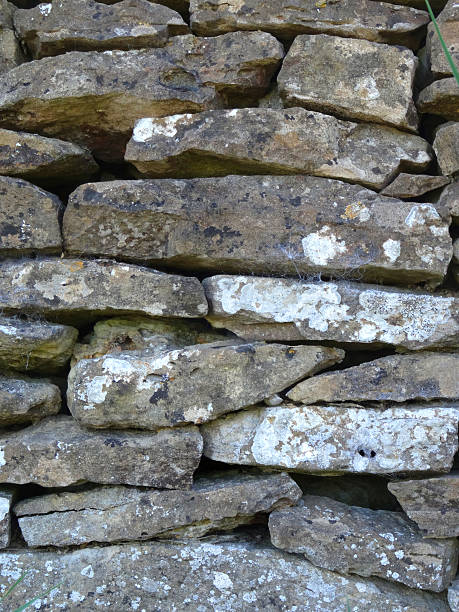 istock Image of dry stone wall / walling with no cement mortar 487760894