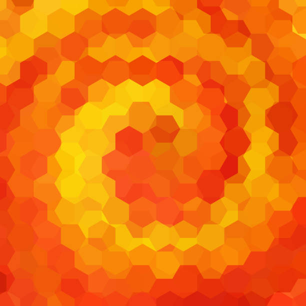istock background consisting of yellow, orange hexagons swirled into a spiral 487763536