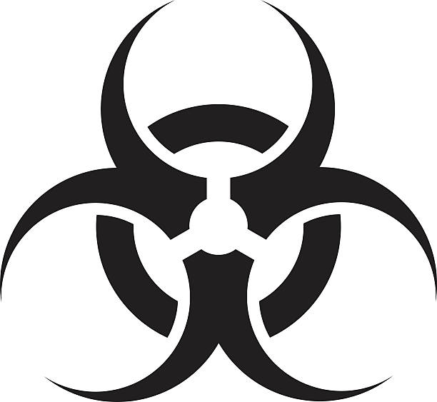 знак биологической опасности - danger toxic waste hazardous area sign symbol stock illustrations