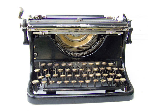 schreibmaschine - typewriter book old retro revival stock-fotos und bilder