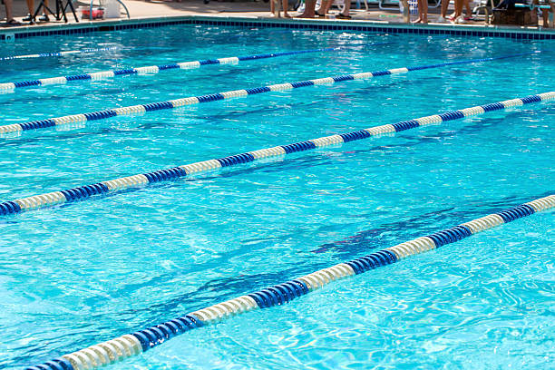 istock Swimming pool with line dividers 487765824