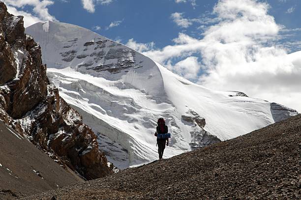 istock Silhouette of tourist on mountain 487768167