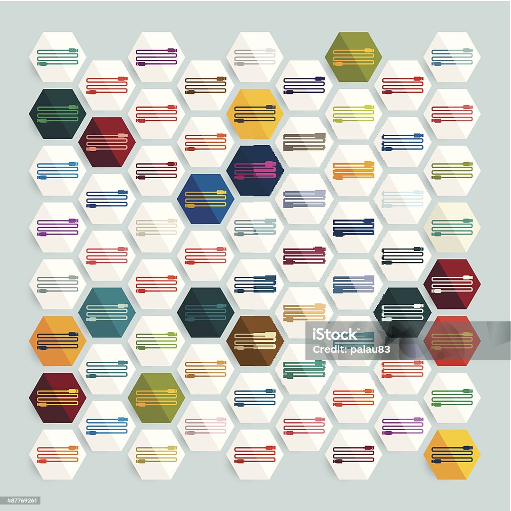 Abstract Usb Design Flat Design Usb Stock Illustration - Download Image Now - Abstract ...