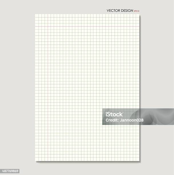 Folha De Papel Branco Quadrado Fundo Ilustração Vetorial - Arte vetorial de stock e mais imagens de Caderno de notas