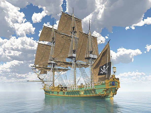 istock Pirate ship of the 18th century 487771154