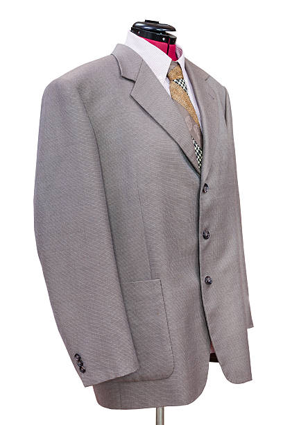 istock pink woolen jacket with shirt and tie isolated 487771192