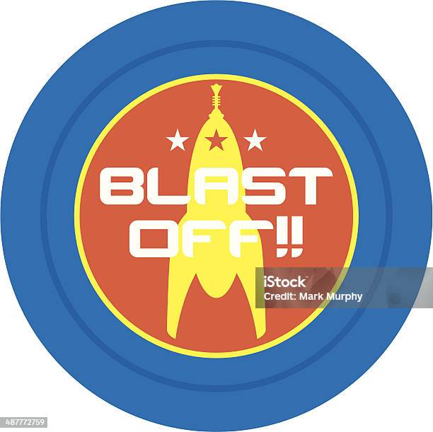 Rocket Blast Off Vector R Blast Off Retro Spaceship Rocket Stock Illustration - Download Image ...