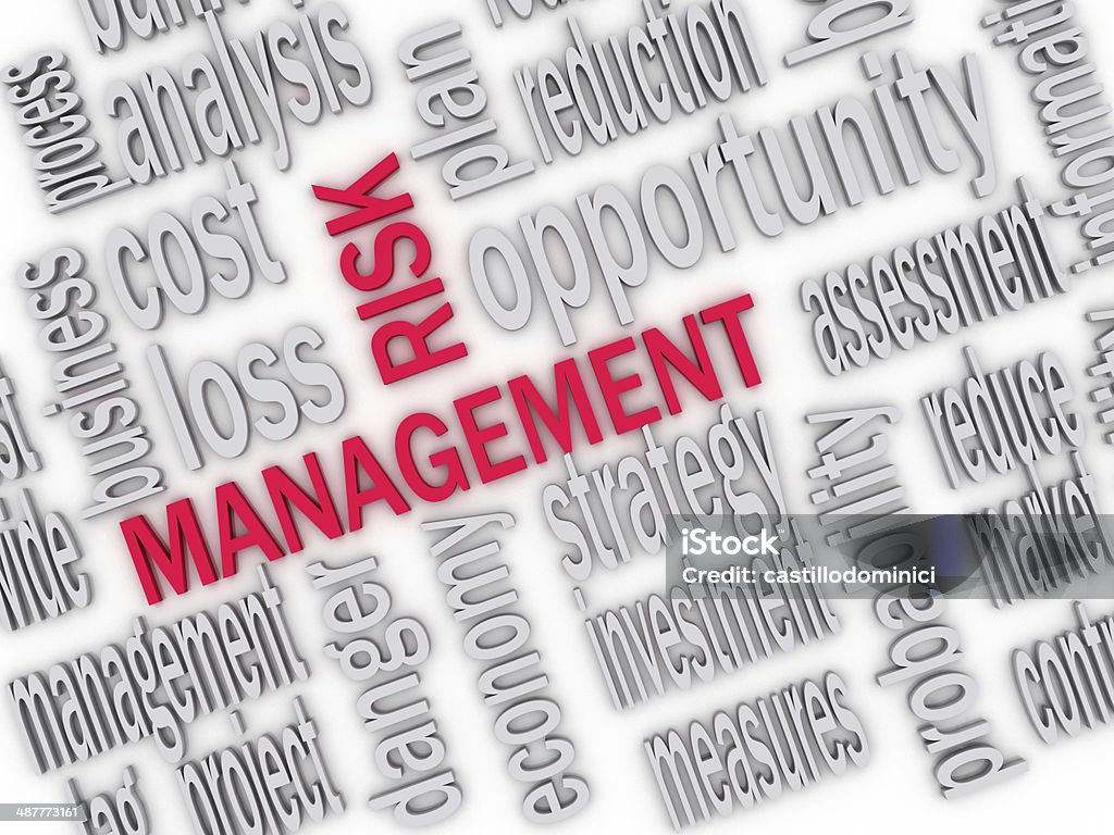 Wordcloud word tags of risk management 3d Illustration of Wordcloud word tags of risk management Leadership Stock Photo