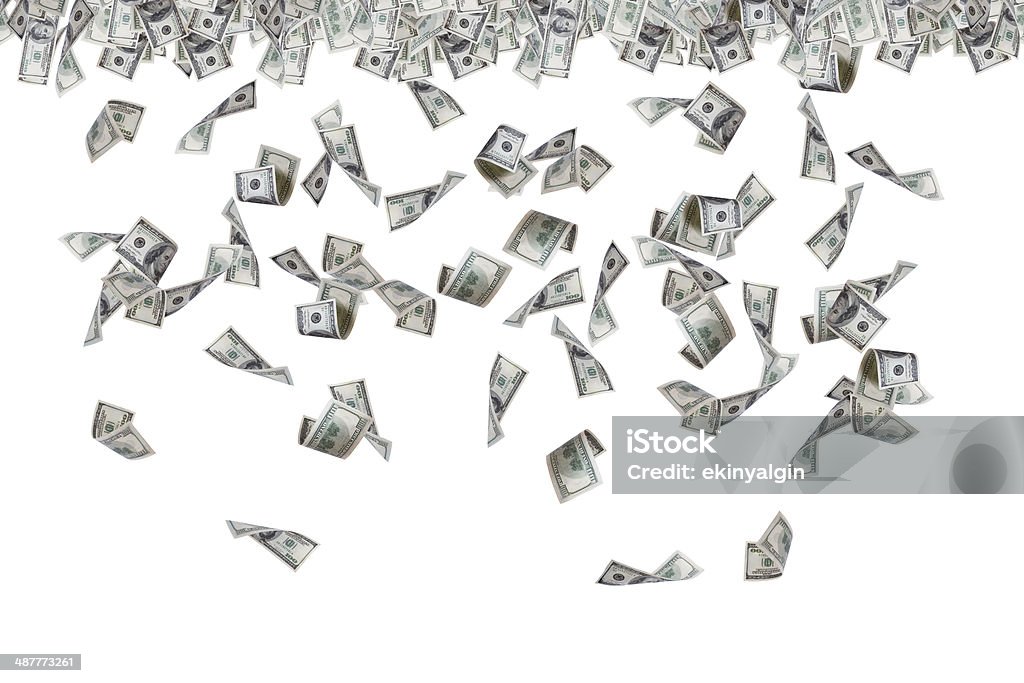 Banknotes Raining Down Dollar Banknotes Flying And Raining Stock Photo - Download Image Now ...