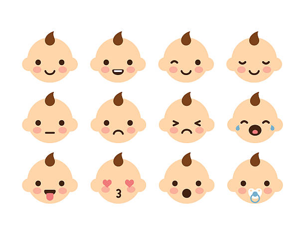 baby emoticons - baby stock illustrations