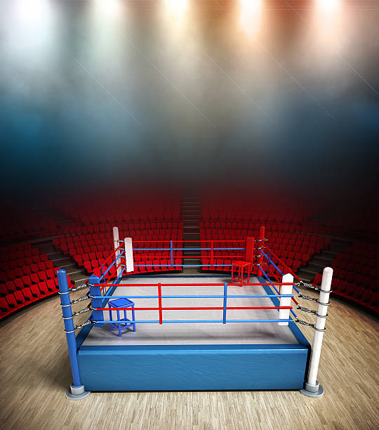 ringue de boxe - boxing boxing ring rope three dimensional shape - fotografias e filmes do acervo