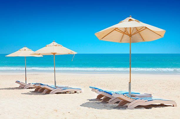 istock Idyllic sunny beach at Salalah in Oman 487780086
