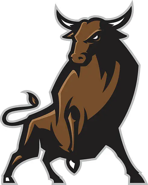 Vector illustration of Bull