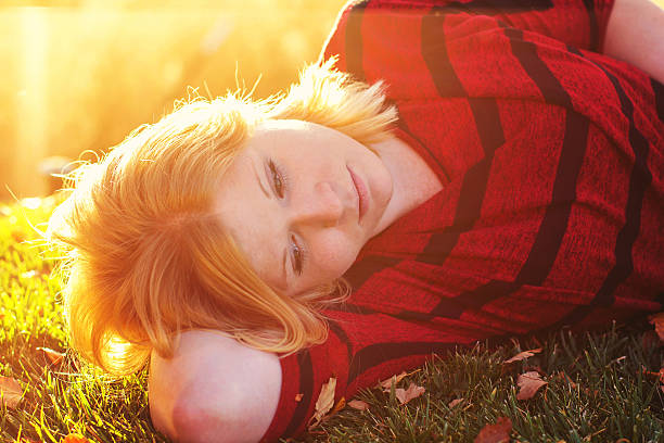 Golden Contemplation stock photo