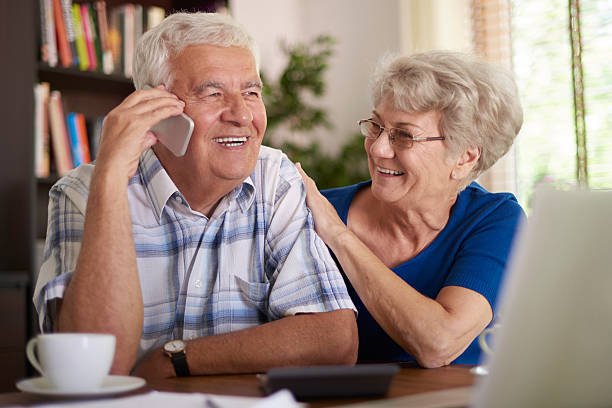 istock Old man talking on the phone 487783942