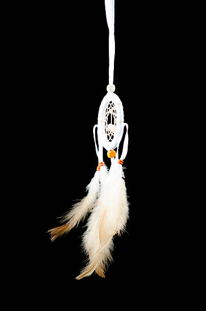 istock Beautiful dream catcher on black background 487785673