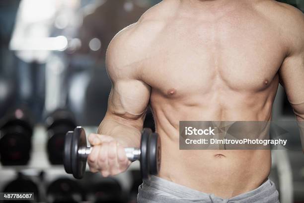 Young Bodybuilder Exercising Stock Photo - Download Image Now - Abdomen, Abdominal Muscle, Activity