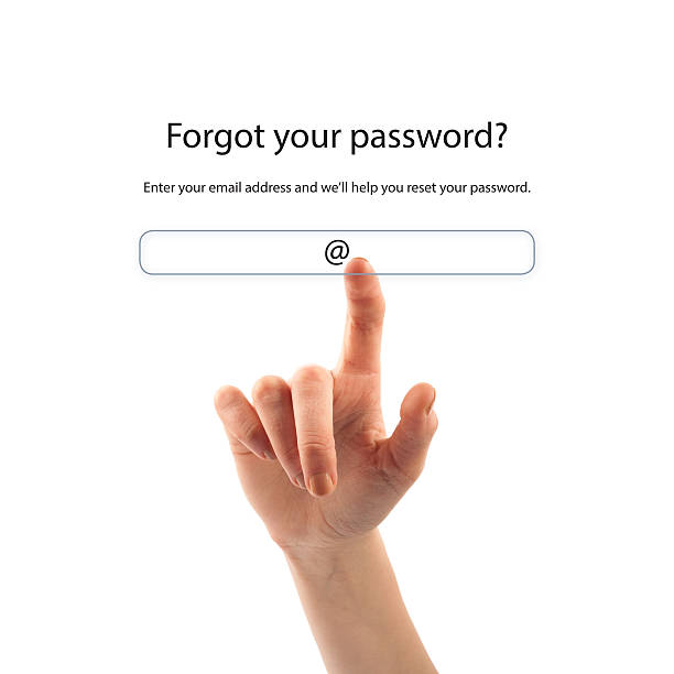premere il pulsante. password concetto. - touching human finger choice push button foto e immagini stock