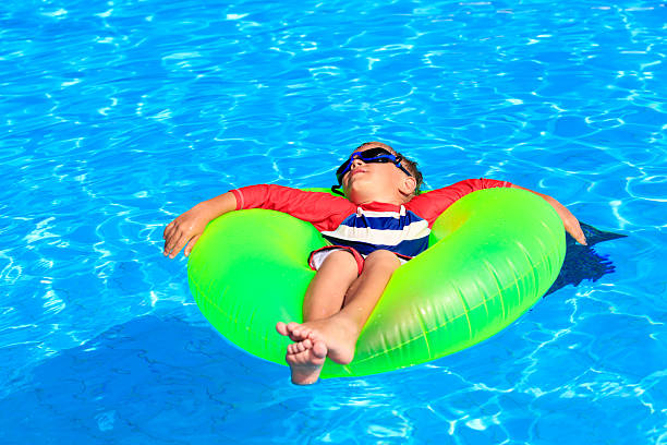 istock little boy in life ring fun at the swimming pool 487786730