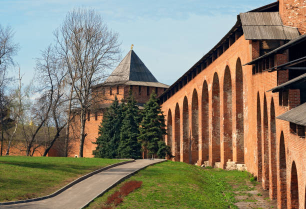 istock Wall and tower of Nizhny Novgorod Kremlin 487787652