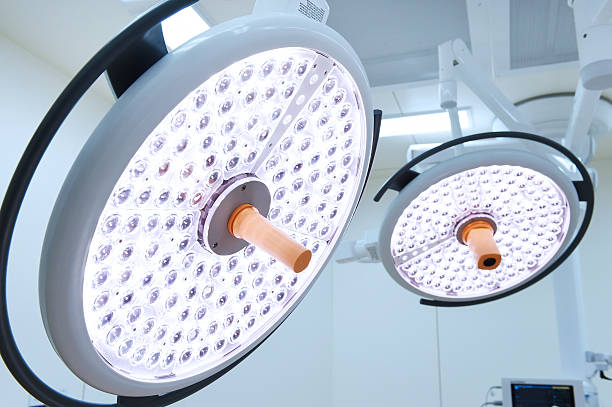 istock Two surgical lamps in operation room 487790090