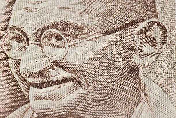 Close-up of an Indian paper currency