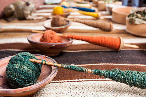 istock Traditional hand weaving in the Andes Mountains, Peru 487791308