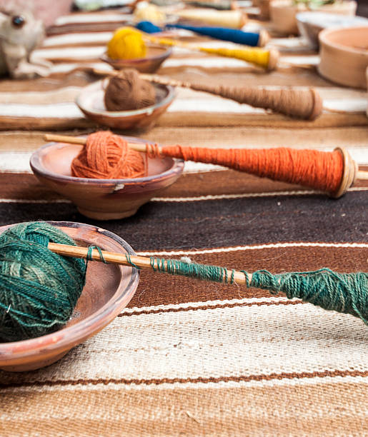 istock Traditional hand weaving in the Andes Mountains, Peru 487794514