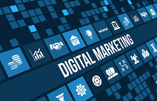 istock Digital Marketing concept image with business icons and copyspace. 487795354