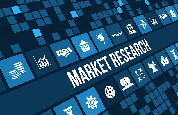 istock Market Research concept image with business icons and copyspace. 487795370