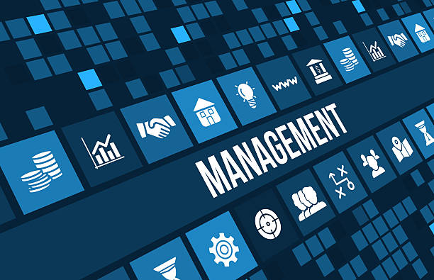 istock Management concept image with business icons and copyspace. 487795938