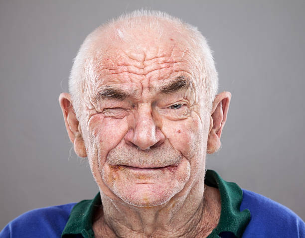 Closeup portrait of an elderly man