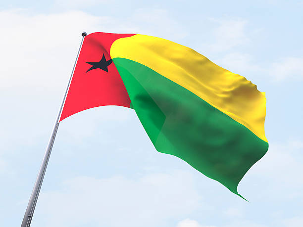기니 비사우 플랙 분명했습니까 스카이클럽을 이용하실 수 있습니다. - guinea bissau flag 뉴스 사진 이미지