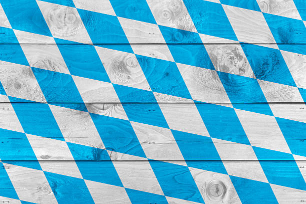 istock Bavarian flag on wooden board 487801804