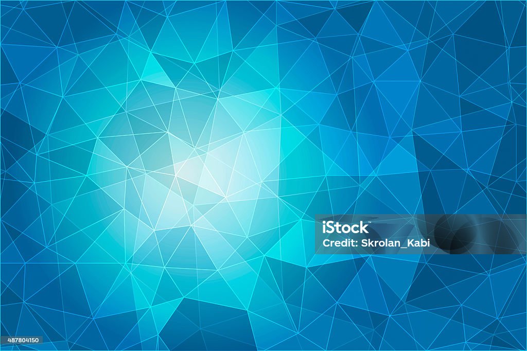 Abstract geometric blue background with triangular polygons Abstract geometric blue background with triangular polygons, low poly style illustration 2015 stock illustration