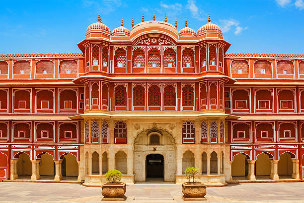 джайпур, индия chandra-махал палас в city palace - jaipur city palace стоковые фото и изображения