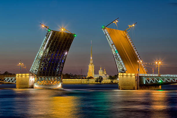 Divorce Palace Bridge in St. Petersburg stock photo
