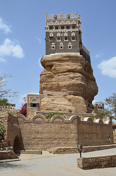iêmen, o palácio do imam no wadi dhar de sana'a - destrination - fotografias e filmes do acervo