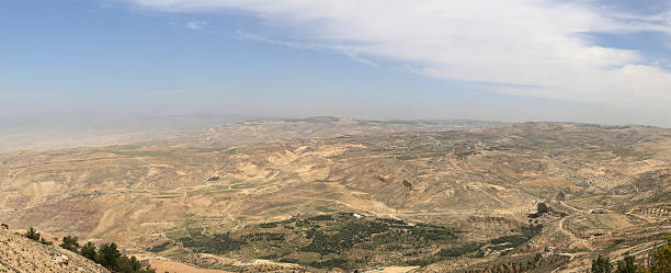 istock Panorama desert mountain landscape, Jordan 487807093
