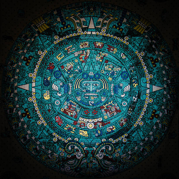 календарь майя - solar calendar стоковые фото и изображения