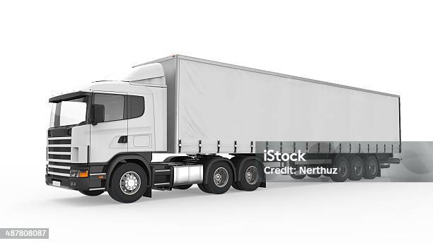 Cargo Delivery Truck Stock Photo - Download Image Now - Three Dimensional, Truck, Cargo Container