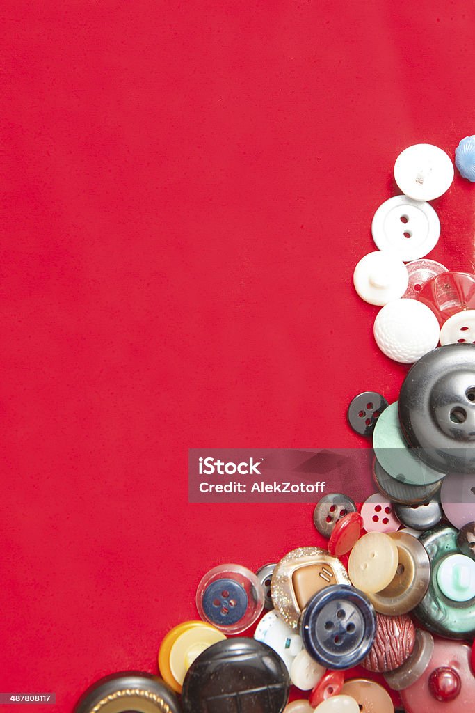 Buttons on red velvet Abstract Stock Photo