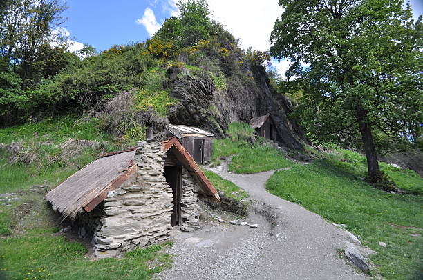 istock Arrowtown gold miners huts 487808673
