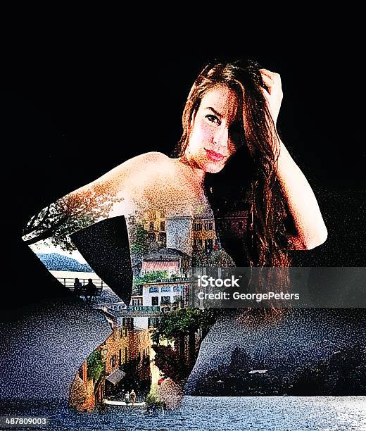 Sensuale Donna In Italia Settentrionale - Immagini vettoriali stock e altre immagini di Italia - Italia, Proprietario d'immobili, A petto nudo