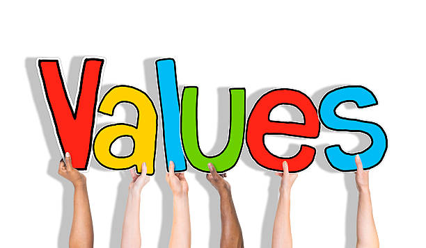 istock Values word and Brick Wall in the Background 487809268