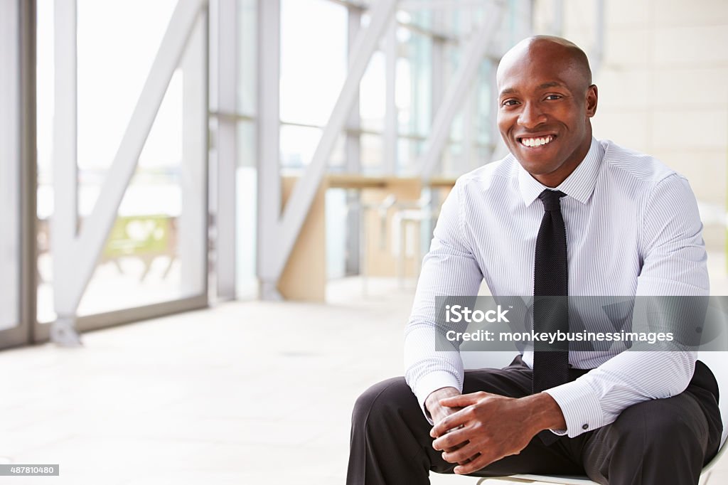 Smiling African American businessman, horizontal portrait Necktie Stock Photo