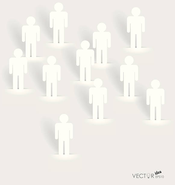 istock Social Network concept : People cut out of paper 487810715