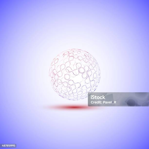 투명 Sphere 에서 청색 배경 벡터 0명에 대한 스톡 벡터 아트 및 기타 이미지 - 0명, 과학, 구